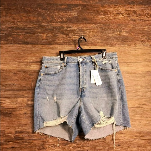 Forever 21 Light Blue Distressed Jean Shorts - Picture 1 of 9